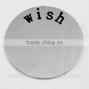 B9 Initial Disc Floating Locket Plates Wholesale Sliver Floating Plates Charms Jewelry for 2015 Hot thumbnail-1
