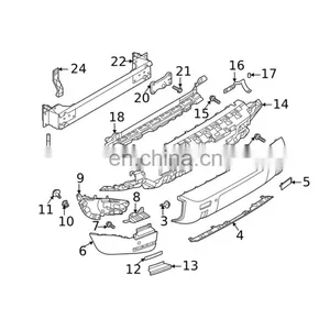 OEM LR129798 LR129797 Rear Bumper Small Bracket Moulding for Land Rover New Defender thumbnail-4