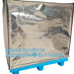 Aluminum Foil Bubble Insulation Material Vapour Barrier Pallet Cover, Thermal Insulated Pallet Blankets, thumbnail-4