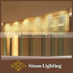 Fashion Golden Wedding Decoration Crystal Chandelier Hotel Chandeliers for Sale thumbnail-1