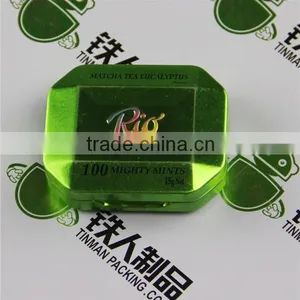 Small Tinplate Can Mint Chewing Gum Case Metal Hinge Box thumbnail-4