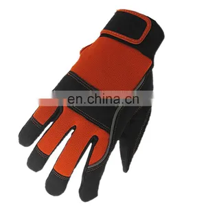 Sewing Mechinest Work Glove/fishing Hand Glove/racing Glove Mechanic Gloves Full Fingers Synthetic Leather Red SONICE3032 CN;JIA thumbnail-3