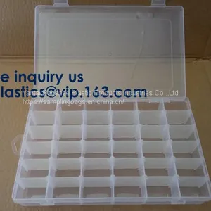 Grid Storage Box Plastic Single Compartment Size Adjustable Jewelry Organizer Bead Storage Box thumbnail-2