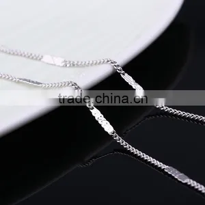 Fashion Jewelry Rhodium Plated Cheap Mesh Chain Necklace thumbnail-3