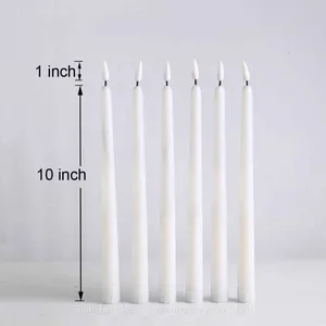 AAA Battery Operated Flameless LED Taper Candles Flickering Remote Taper Wedding Led Taper Candle thumbnail-1