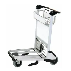 3 Wheels Aluminum Airport Passenger Baggage Hand Luggage Price Trolley thumbnail-4