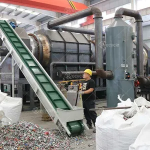 Metal Recycle Aluminum Cans Paint Processing Pyrolysis Furnace UBC Decoating Machine Ubc Aluminum Cans Paint Removing Machine thumbnail-1