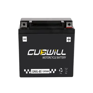 Lead Acid 12N5L-BS Rechargeable AGM Motorcycle Battery 12V 5Ah With Price thumbnail-2
