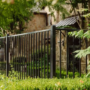 Outdoor Wrought Iron Steel Fence Panels for House Backyard and Perimeter Security thumbnail-1