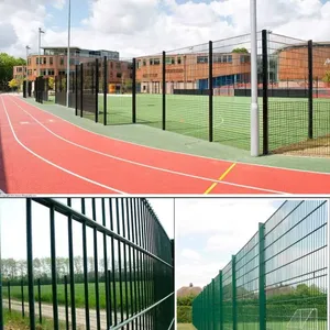2D Double Wire Mesh Fence Heavy Duty Twin Wire Fence Panel Powder Coated Galvanized Fencing for Industrial and Commercial thumbnail-3