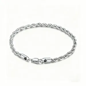 Twisted Chain Bracelet for Men Women Stainless Steel Gold Color Chain Bracelets Bangle Male Jewelry Gift Wholesale thumbnail-3