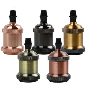 E27 Aluminum Lampholder Metal Lamp Holder Socket E27 Light Socket thumbnail-2