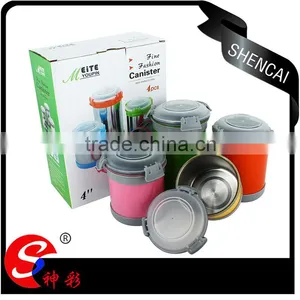 4pcs Stainless Steel Sealed Canister Set/ Tea Coffee Sugar Jar Canister/ Spice Storage Bottle thumbnail-3