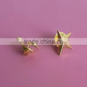 Custom Metal Gold Star Sheriff Lapel Pins thumbnail-1
