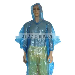 Disposable PE Thickening Portable Raincoat Poncho Wholesale thumbnail-4