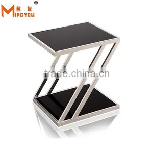 Cheap for Sofa Modern Stainless Steel Glass Side Table thumbnail-1