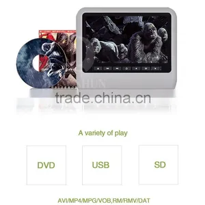 Hot Selling Car Monitor With 9 Inch Screen ,Car Headrest DVD Without Pillow thumbnail-4
