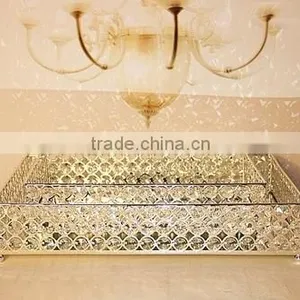 AN370 ANPHY European Style Noble Wedding Cosmetics Decoration Three Sizes Crystal Plate Tray Holder Display Stock thumbnail-3
