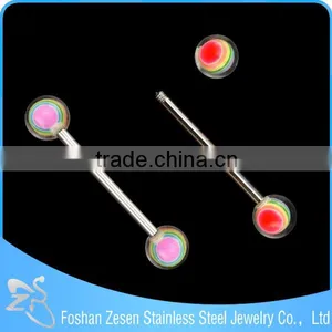 Epoxy Resin Balls Internally Threaded Tongue Rings Body Jewelry Wholesale thumbnail-4
