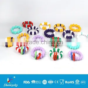 Wholesale Fashion Personalised Food Grade Soft Silicone Bead Bracelet thumbnail-3