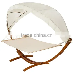 KD Design Swing Solid Wooden Patio Sunshade Hammock thumbnail-3