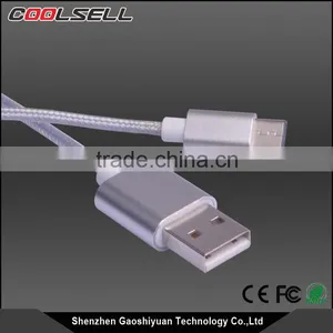 Wholesale China Cheap Gray Color Nylon Braided Usb Cable Type c Usb thumbnail-2
