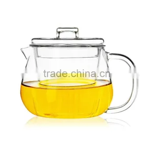 Crystal Borosilciate Handmade Glass Teapot With Handle thumbnail-1
