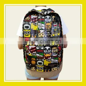 2016 New Arrival Products Bros Family Pattern PVC Waterproof School Backpack thumbnail-1