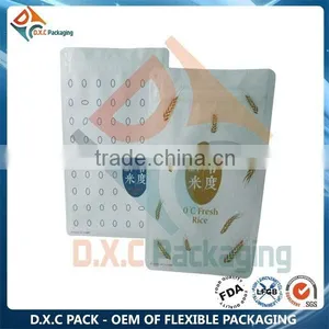Plastic Handle Quad Seal 5kg Rice Packing Bags With Side Gusset thumbnail-4