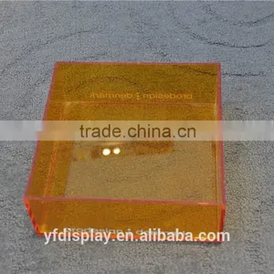 Customized Acrylic Orange Storage Box thumbnail-1