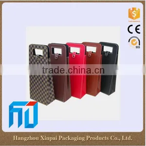 Cheap Single Bottle Gift Wine Bag With Velvet Leather Wine Boxes thumbnail-1