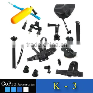 Hot Cheapest 14 in 1 Gopro Accessories Set Kit For Cameras GoPro Hero 1 2 3 3+ 4 thumbnail-2