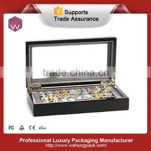 Custom Design Display Cufflink Box Black(WH-0312) thumbnail-1