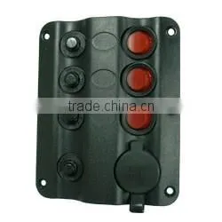 3 Gang Switch Panel W/Lighter Socket thumbnail-1