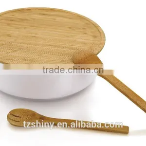 2016 Wholesale Kitchenware Bio-degradable Salad Bowl Set With Bamboo Spoon thumbnail-1