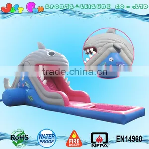 Commercial Grade Inflatable Water Slides, Whale Water Slide With Pool thumbnail-1