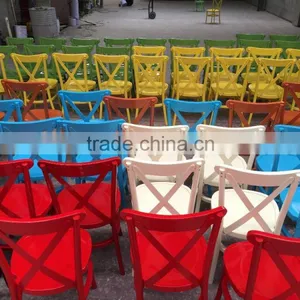 Colorful Bentwood Chair Wood Tuscan Chair Cross Back Chair thumbnail-1