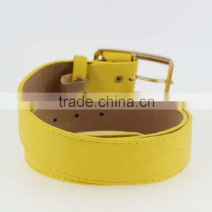 Women's Fashion Yellow PU Leather Belts for Jeans With Alloy Buckles in YiWu Factory thumbnail-4
