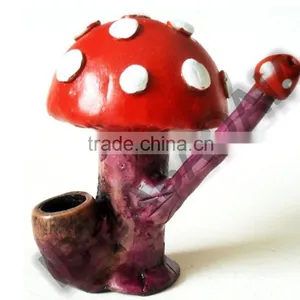 Figurine Shaped Hand Crafted Smoking Pipes - Short Mushroom thumbnail-1