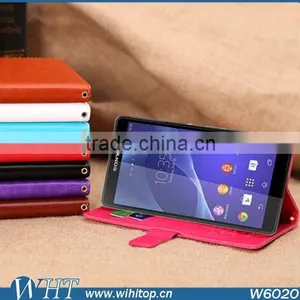 VINTAGE PU LEATHER BOOK WALLET CASE COVER FOR XPERIA Z3 thumbnail-1