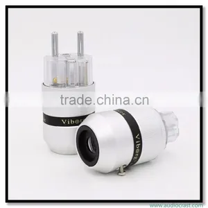 OEM/ODM Viborg Audio Aluminum Rhodium Plated Schuko Power Plug Male Connector+IEC Female Plug thumbnail-5