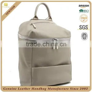 CSS1596-001 Made in China Genuine Leather Tactical Backpack Big Size Cow Leather School Bag Famous Trveling Bag thumbnail-2