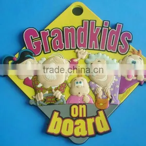 Grandkids on Board Car Window Warning Sign With Suction Cup thumbnail-1