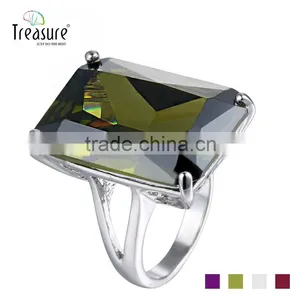 Gemstone Jewelry Body Crystal Jewelry 925 Silver Ring Zircon Ring China Factory thumbnail-1