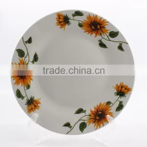 Silver Rim Dinner Plate for Hotel Super White Porcelain Dinner Plate thumbnail-2
