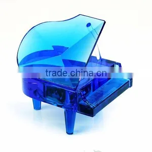 Nice Blue K9 Crystal Piano Music Box With Grade A Quality For Wholesale thumbnail-1