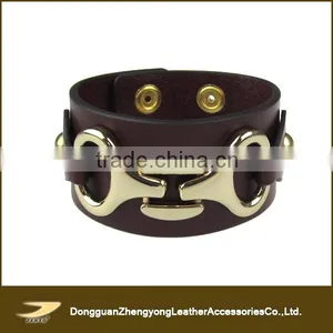 Latest Popular Fashion Leather Cuff Bracelet for Men thumbnail-1