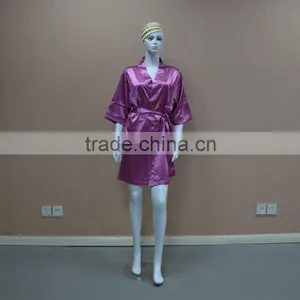 Purple Short Satin Silk Nightgown/pajamas thumbnail-1