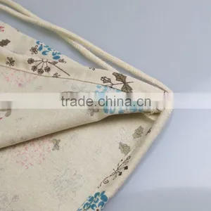 2016 Environmental Recycle Cotton Canvas Bag Factory Customize Canvas Drawstring Bag Double Draw String Bag thumbnail-2