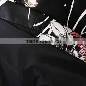 Wholesale Clothing Floral Print PU Motor Jacket thumbnail-6